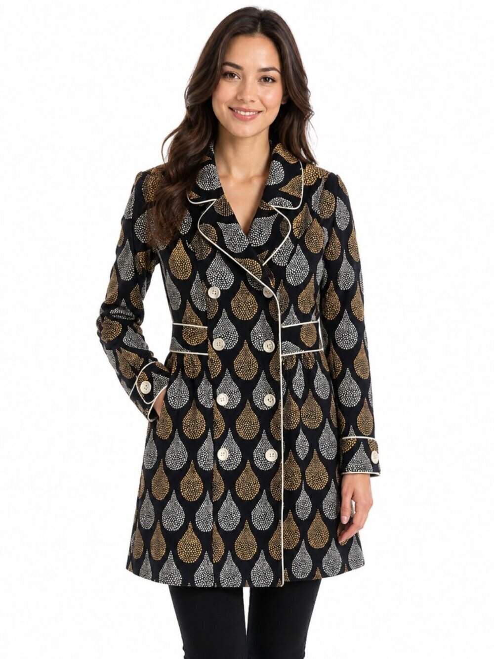 Dear Creatures Teardrop Breezy Day Double Breasted Trench Coat NWT